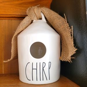 Rae Dunn CHIRP round birdhouse